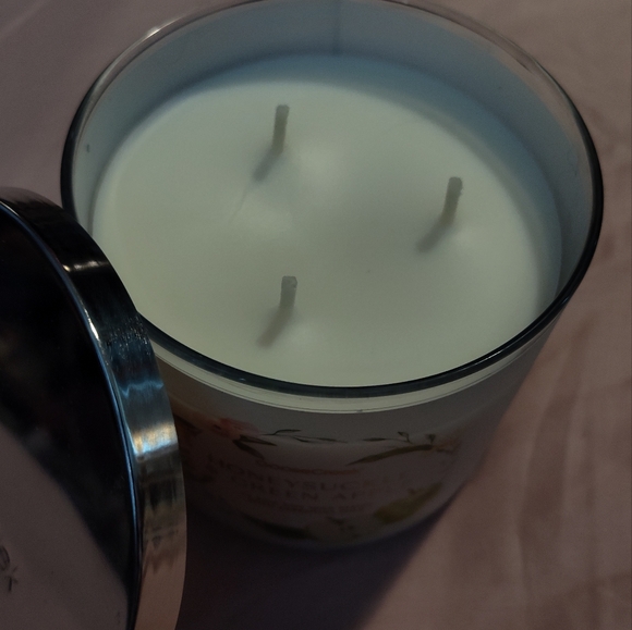 NEW!! GOOSE CREEK 3 Wick Candle 14.5oz (Honeysuckle & Green Apple) - Picture 4 of 9